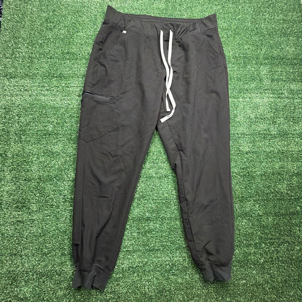 FIGS Technical Collection Black Jogger Scrub Pants Mens XL Cargo Pockets